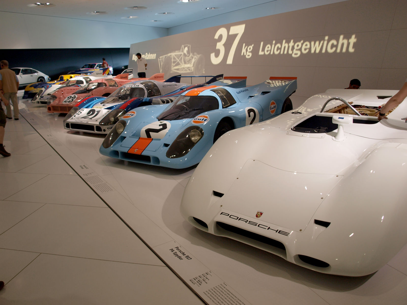 Line-up at the Porsche Museum