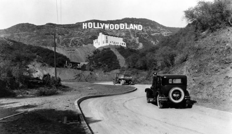 Hollywoodland was a fairly remote housing development up in the hills, so they put up this ginormous sign to let people know it was there. They made it so big so it could be seen from the cars buzzing around the city below.