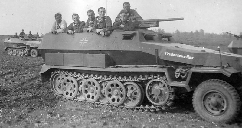 An Sd.Kfz. 251 with an amusing name. I hope someone blew it up.