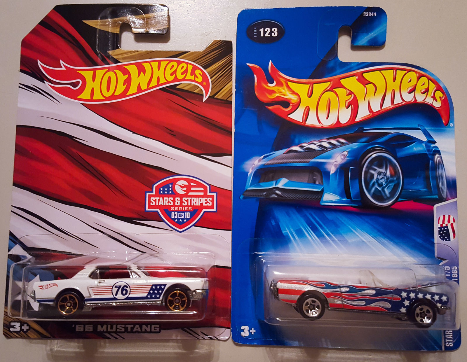 Forgot to show the Stars and Stripes Mustang and thought how appropriate to display with it’s sibling. Would buy the whole flag set, but at $2 apiece for 10 cars, I’ll pass.
