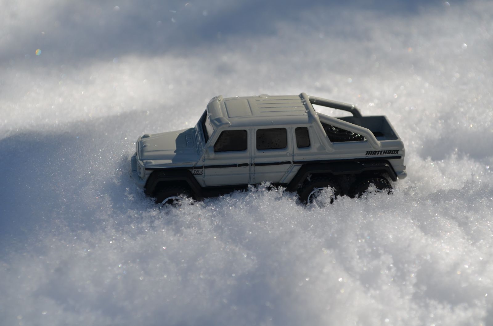 Psh, take your puny 4wd and go home. The 6x6 is here to show you how to REALLY drive through the snow. 