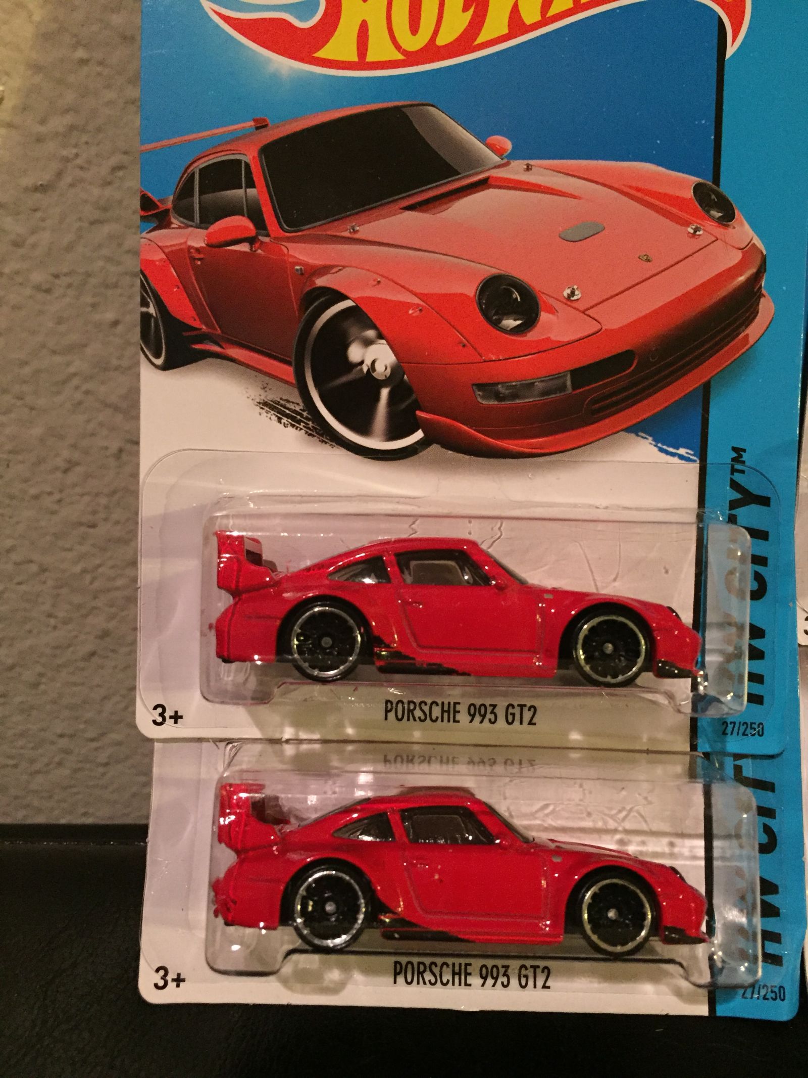 I got these awesome 993 GT2s at the Mattel store