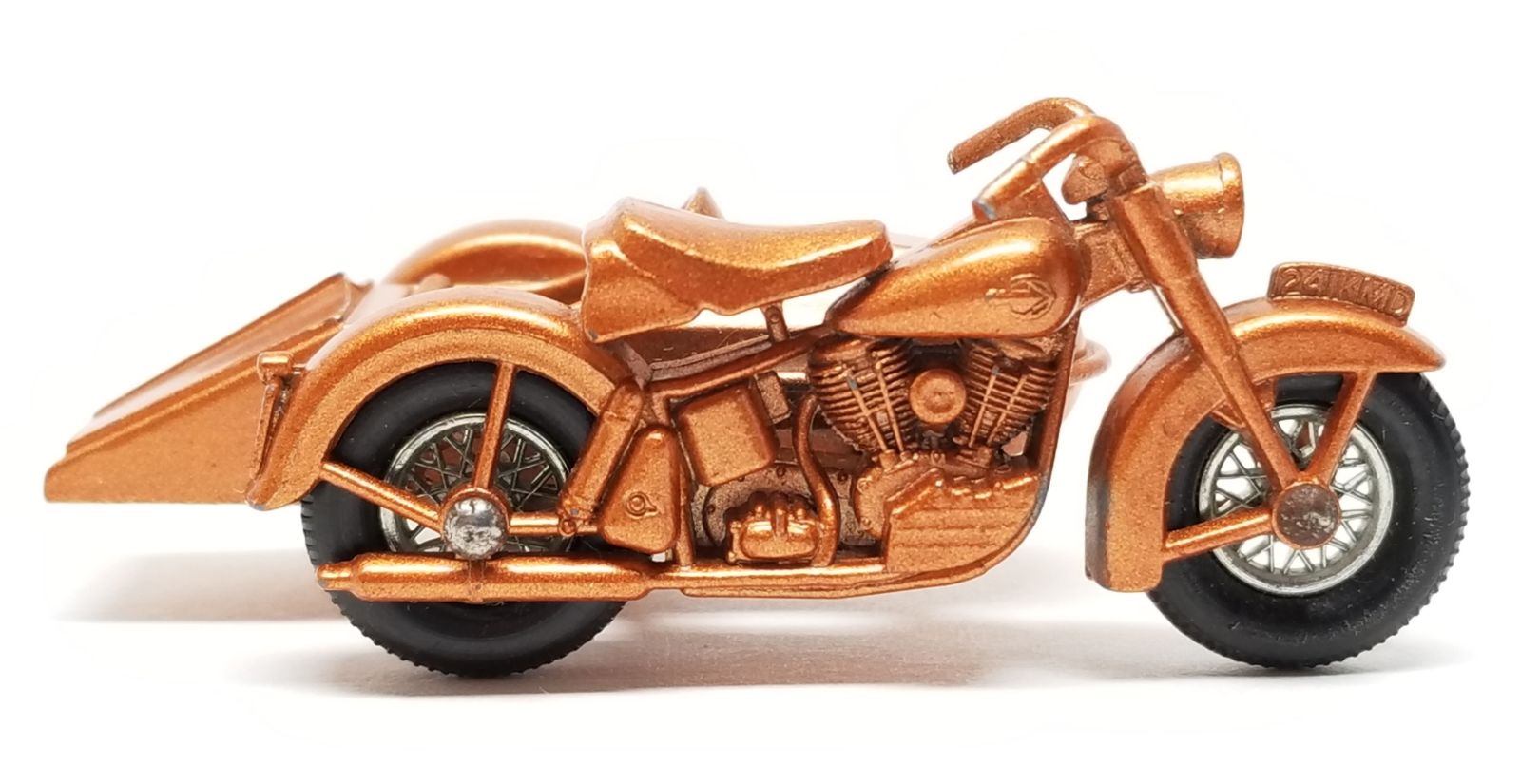 Illustration for article titled LaLD Engine Week: Lesney Matchbox Harley-Davidson Motorcycle and Sidecar