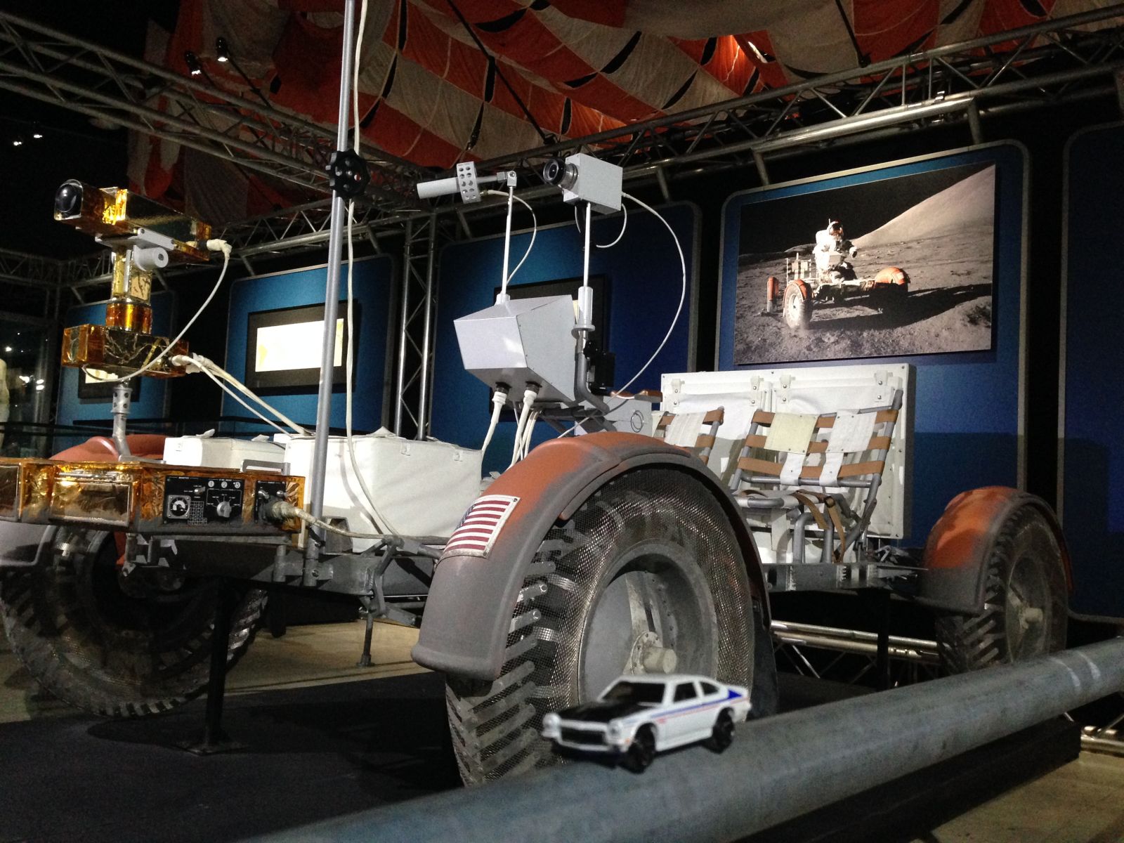 The replica of the lunar rover, my favorite piece from the exhibit