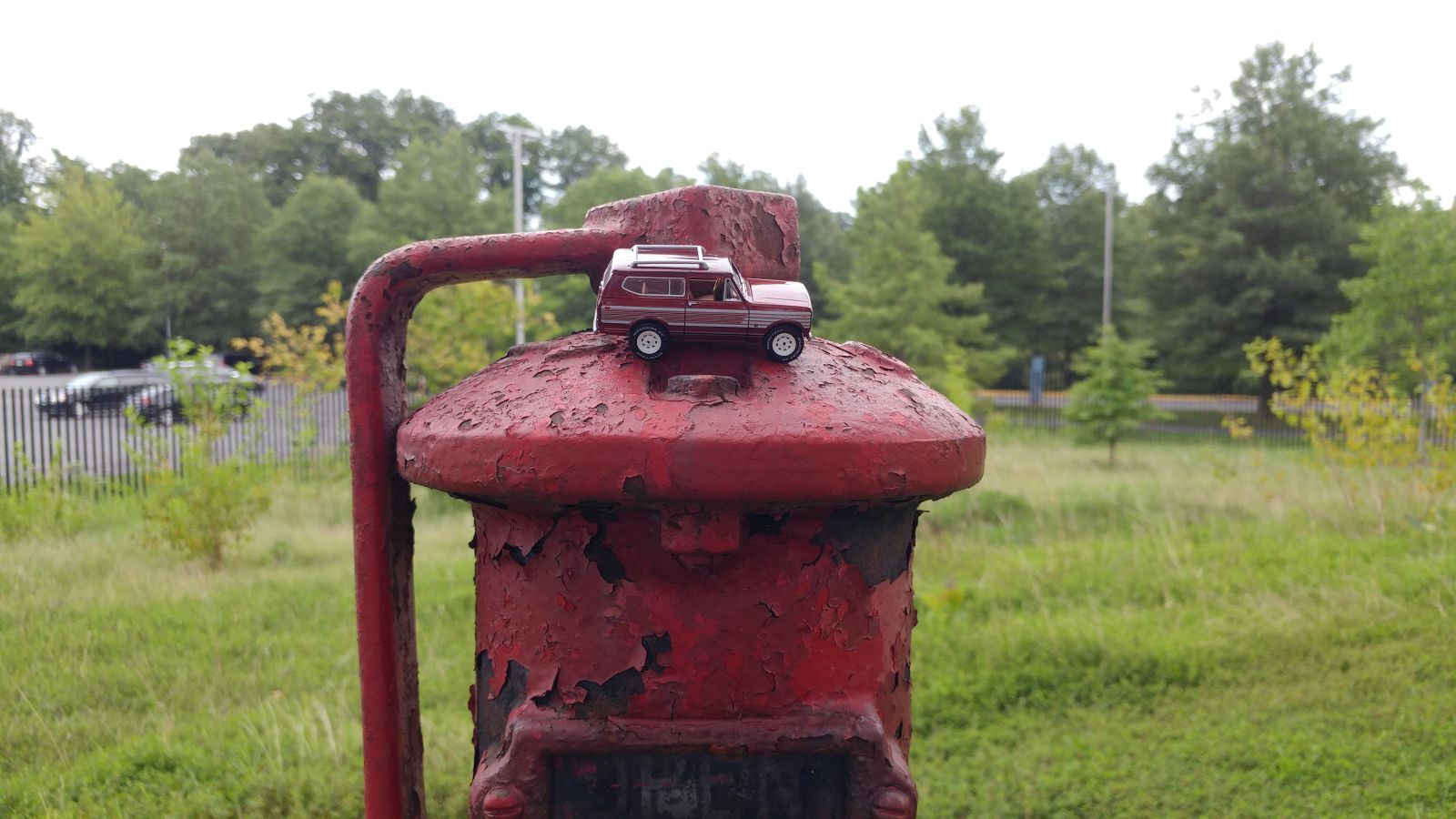 This is a really old fire hydrant on campus. It has the year 1958 stamped on it, so definitely predates the Scout.