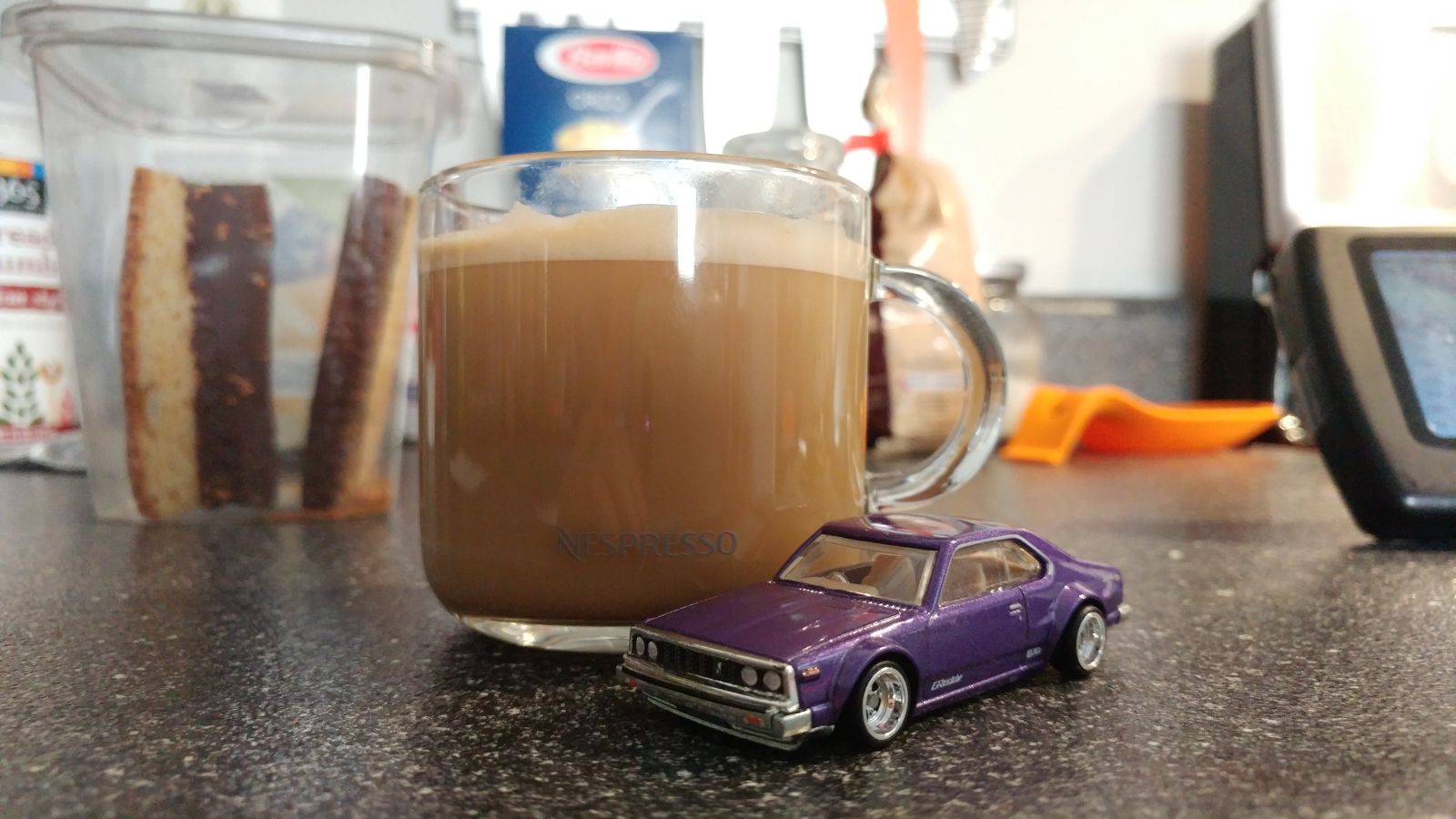 What goes well with cars? Coffee, that’s what. Shoutout to Nespress.