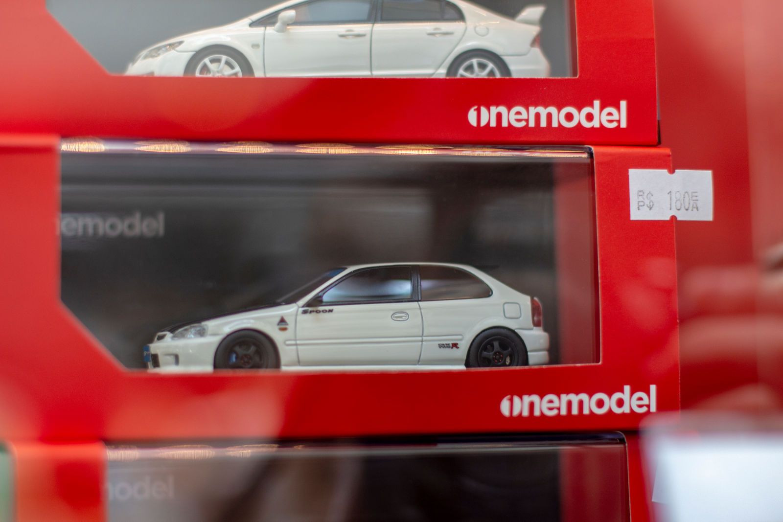 My last stop was at vendor who had a huge glass case of OneModel and GT Spirits. This Civic Type R is a 1:43 model.