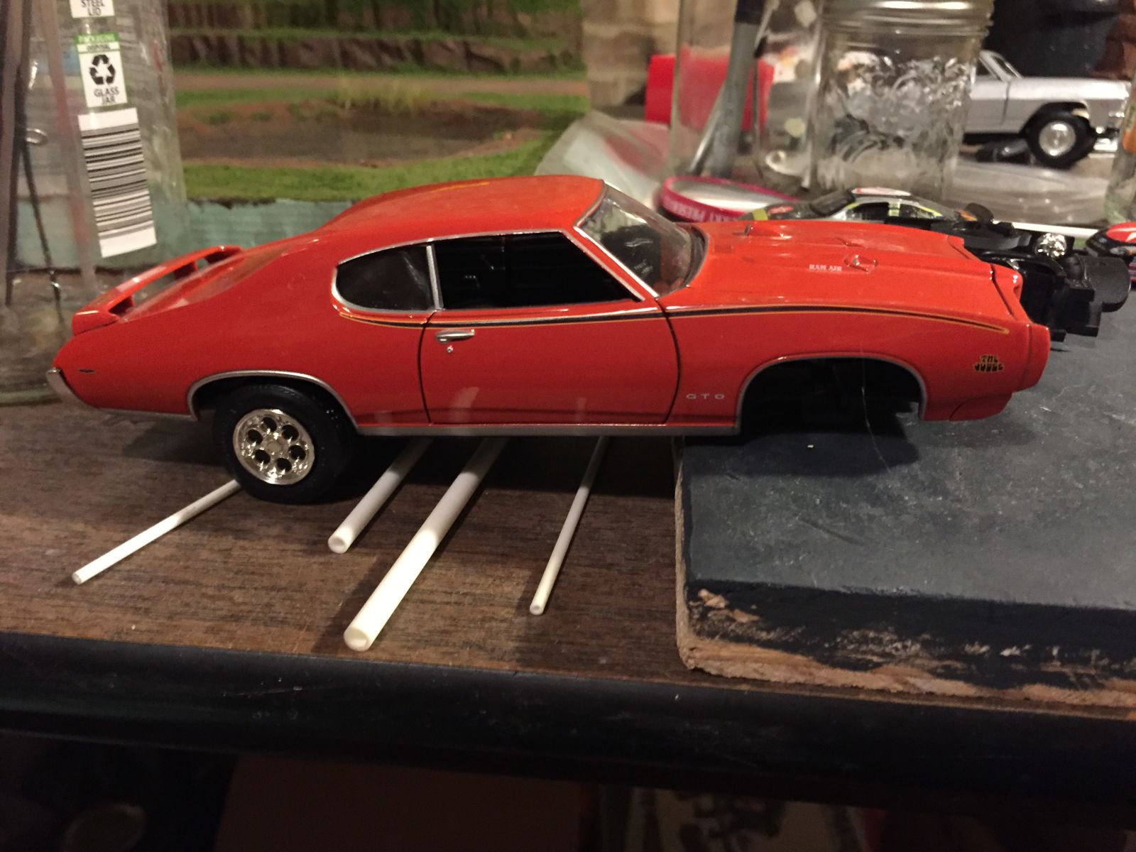 Tires stolen from a Chevelle model kit...I think.