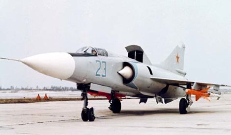 MiG-23PD with the louver for the lift jets in the open position