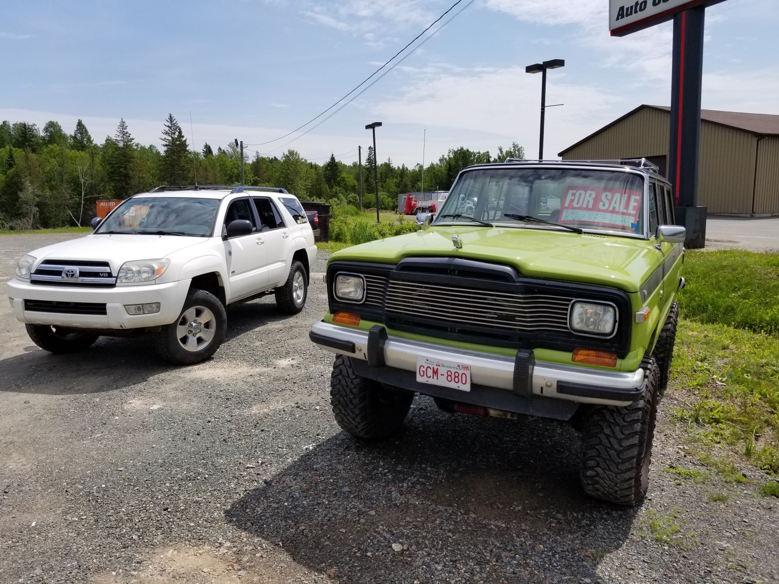 Lifted 4Runner for scale