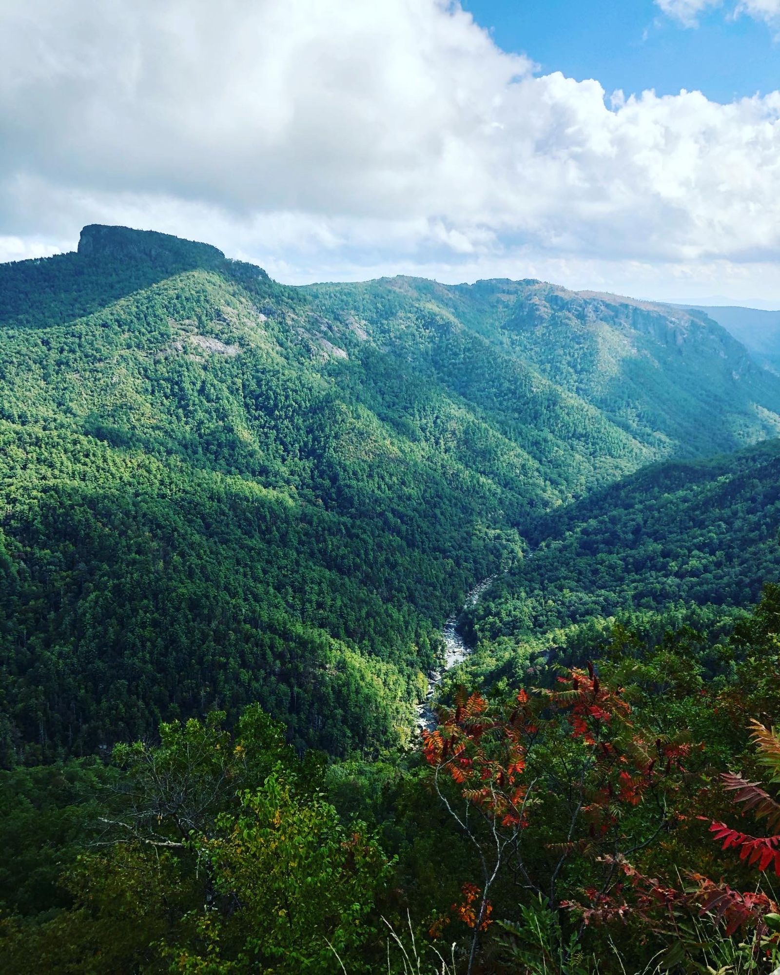 Linville Gorge, with Table Rock on the left