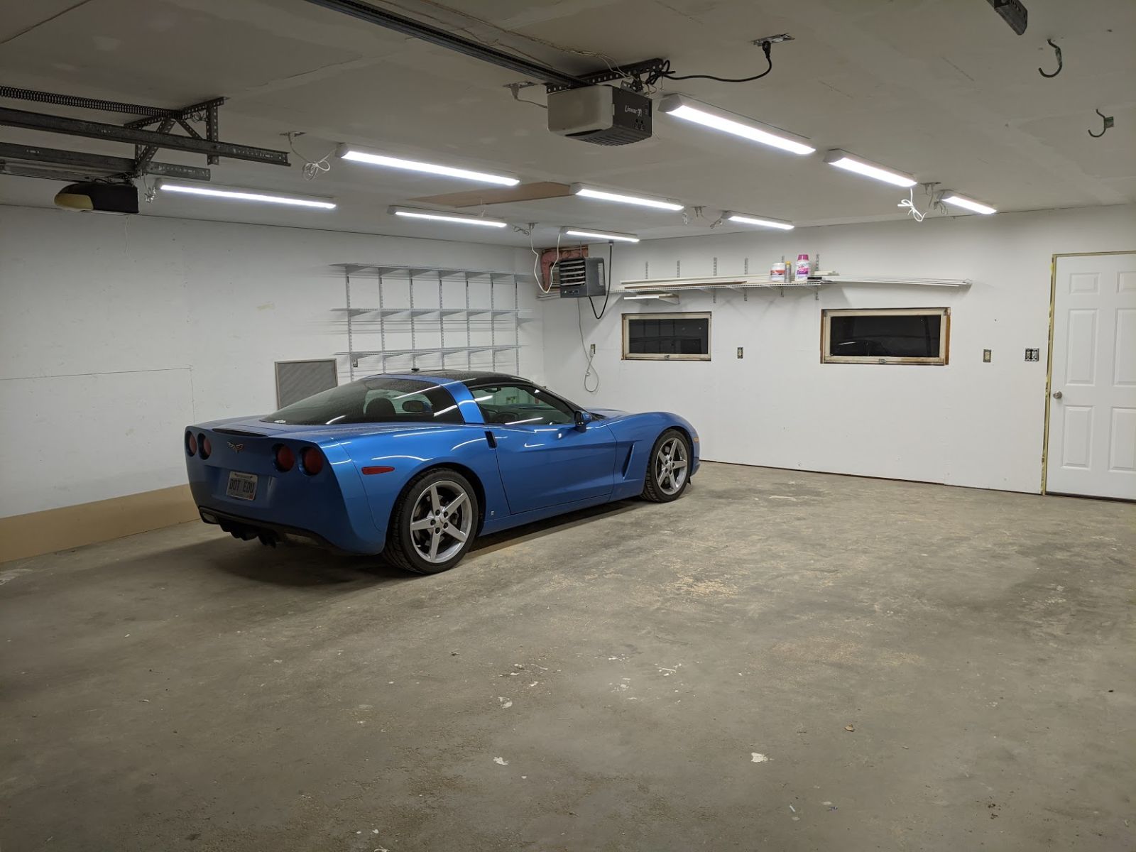 2008 Chevy Corvette in empty garage