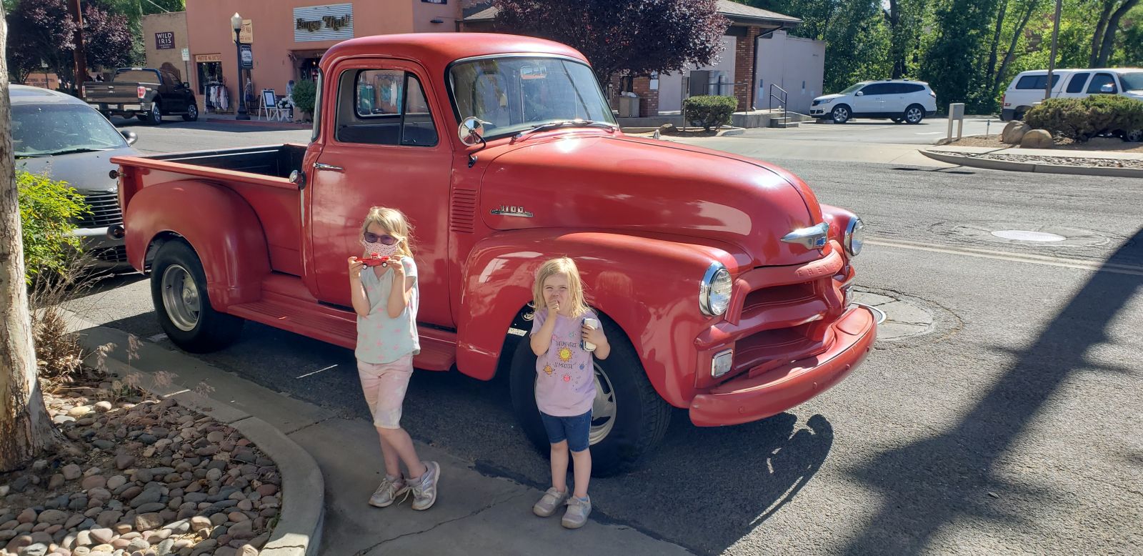 The kiddo’s with the shop truck