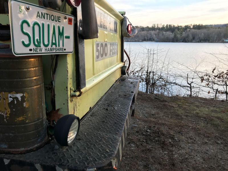 can’t decide if I prefer the shiny Antique plate (the lake is Squam, hence the plate) or the year-of-manufacture plate I’d had on it for 2 years before this, which better matches the character of the truck...
