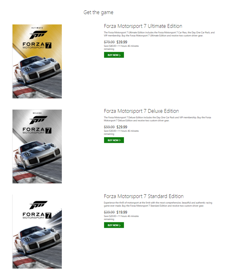 Illustration for article titled Forza motorsport 7 is on sale FYI