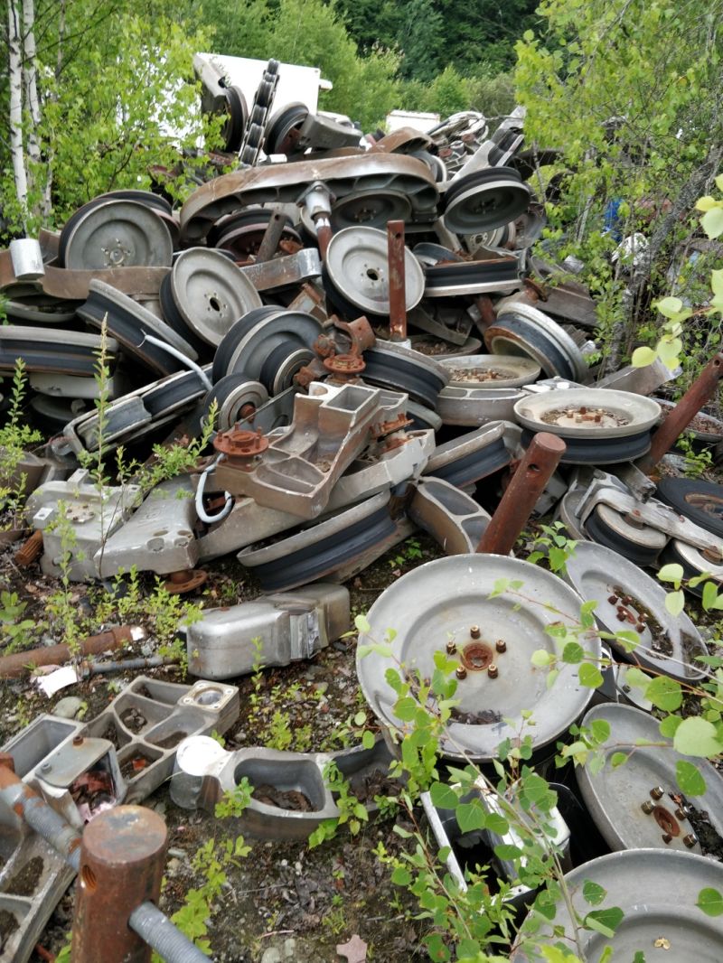 sure, it’s Vermont, seeing ski lifts scrapped here isn’t that surprising... what is surprising? All that Aluminum. This is one of THREE piles like this.