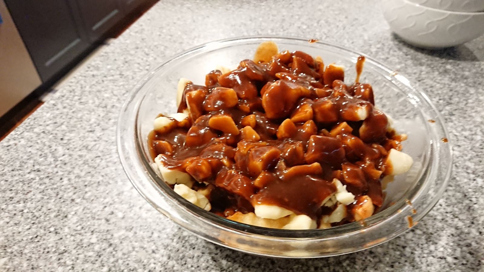Illustration for article titled Tonights Poutine: Homemade to my standards.