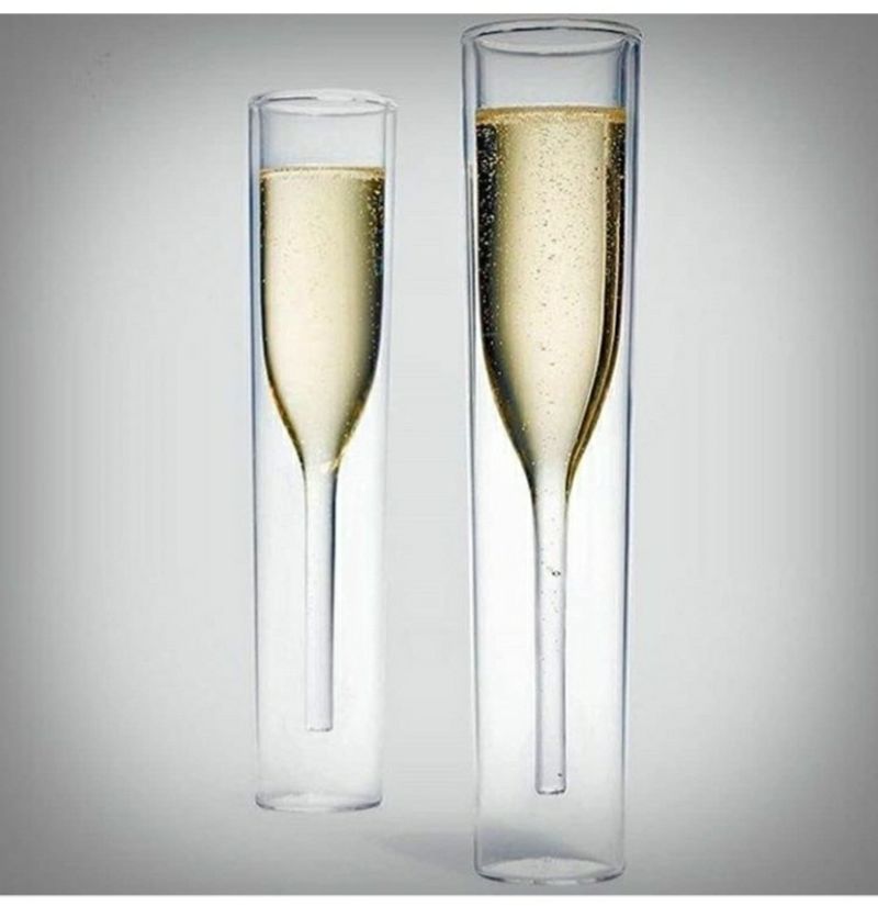 Illustration for article titled Ironic champagne glasses?