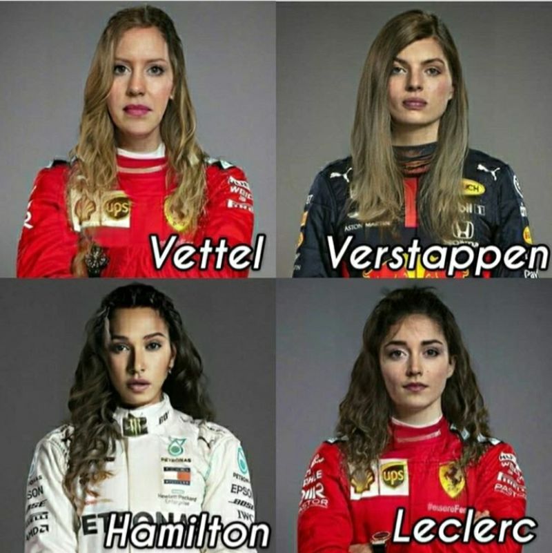 Illustration for article titled In a parallel universe, all F1 drivers are women