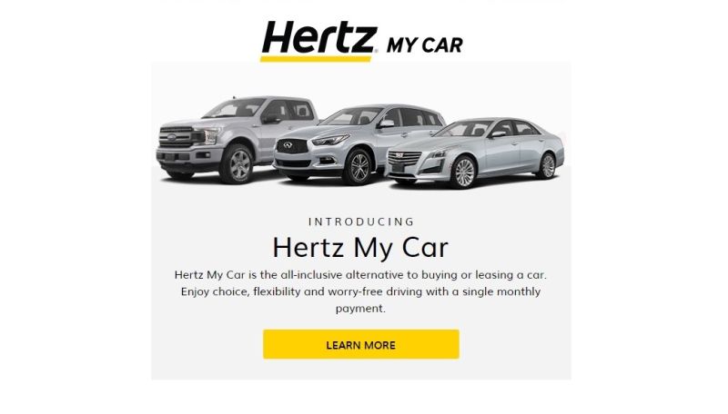 Illustration for article titled Introducing Hertz My Car, yet another subscription service