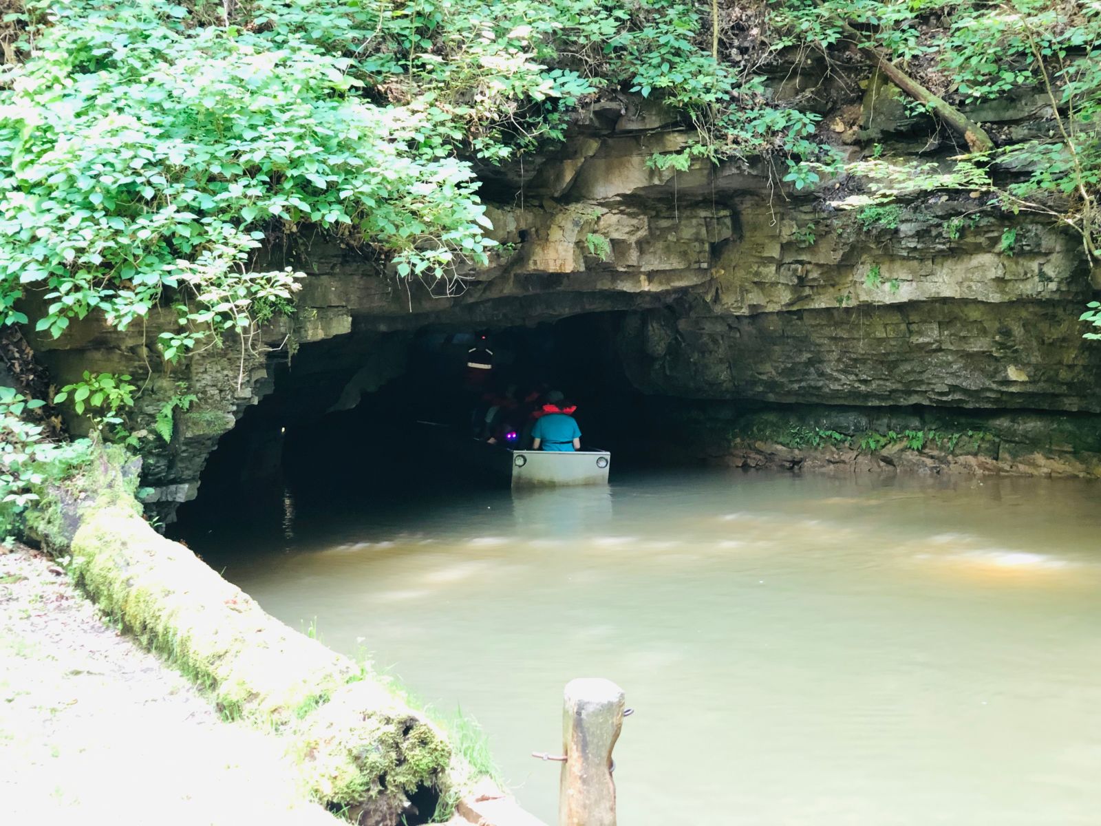 Spring Mill State Park includes a water tour of two caves. Regrettably I was too late to reserve a spot.