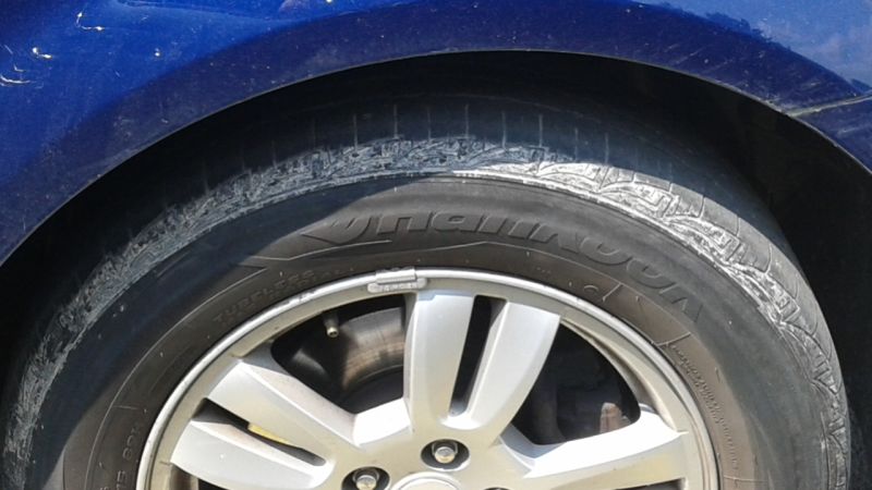 Illustration for article titled The sidewall of this Sonics front-right tire...
