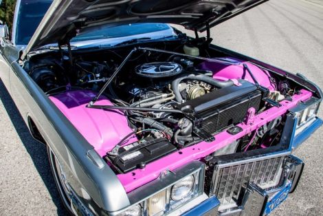 Illustration for article titled Not sure what the deal is with random pink engine bay