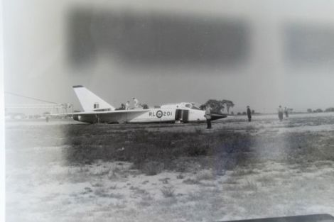 Landing Gear failure at Malton, Converted from Negative by Andrew King
