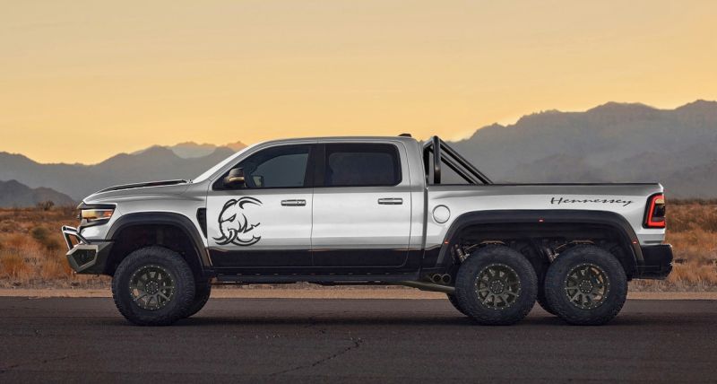 Illustration for article titled When you need your MURRICA-mobile to have that little bit more MURRICA, Hennessey is here for you with a Ram TRX 6-wheel conversion