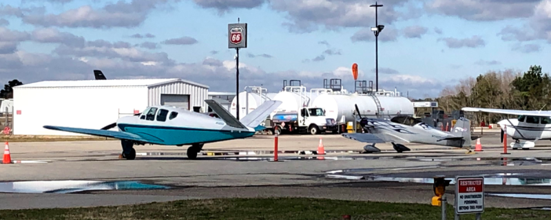 Here we have a V-tail Bonanza and what one pilot identified as a Harmon Rocket.