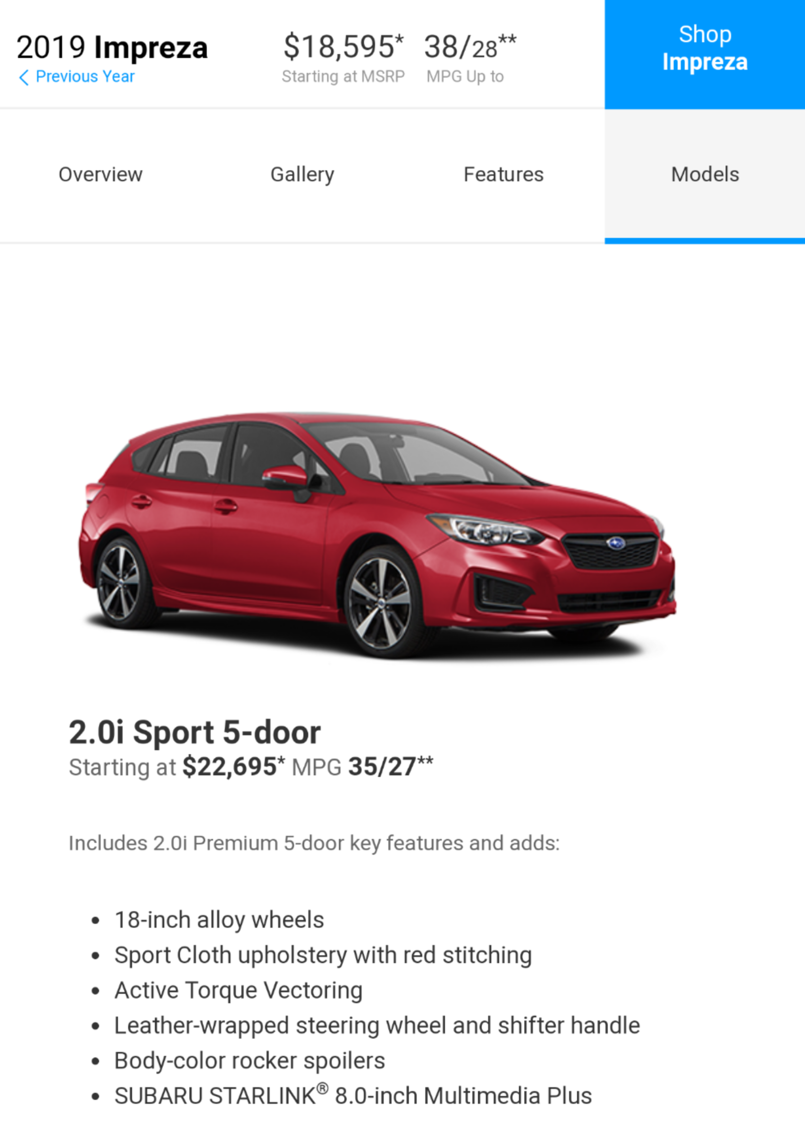 Illustration for article titled With the death of the GSW and AllTrack, lets remember that you can still buy a manual Impreza hatch for under $19,000.