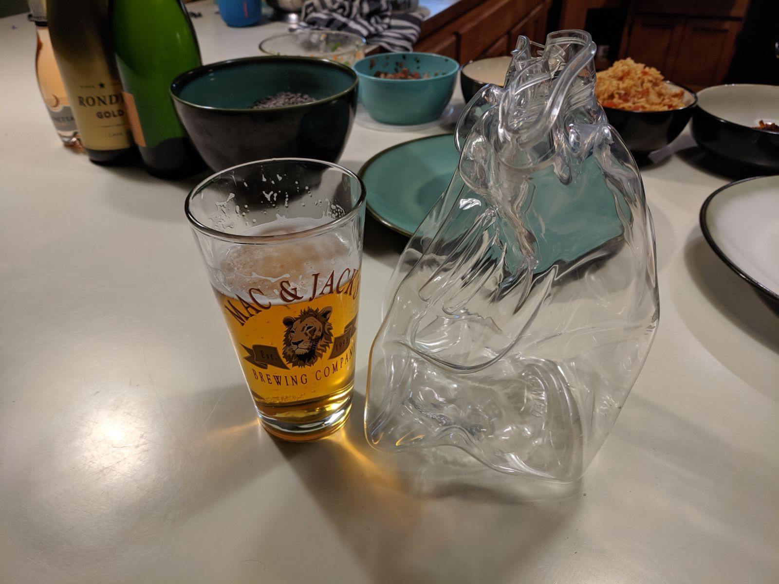 Pint glass for scale