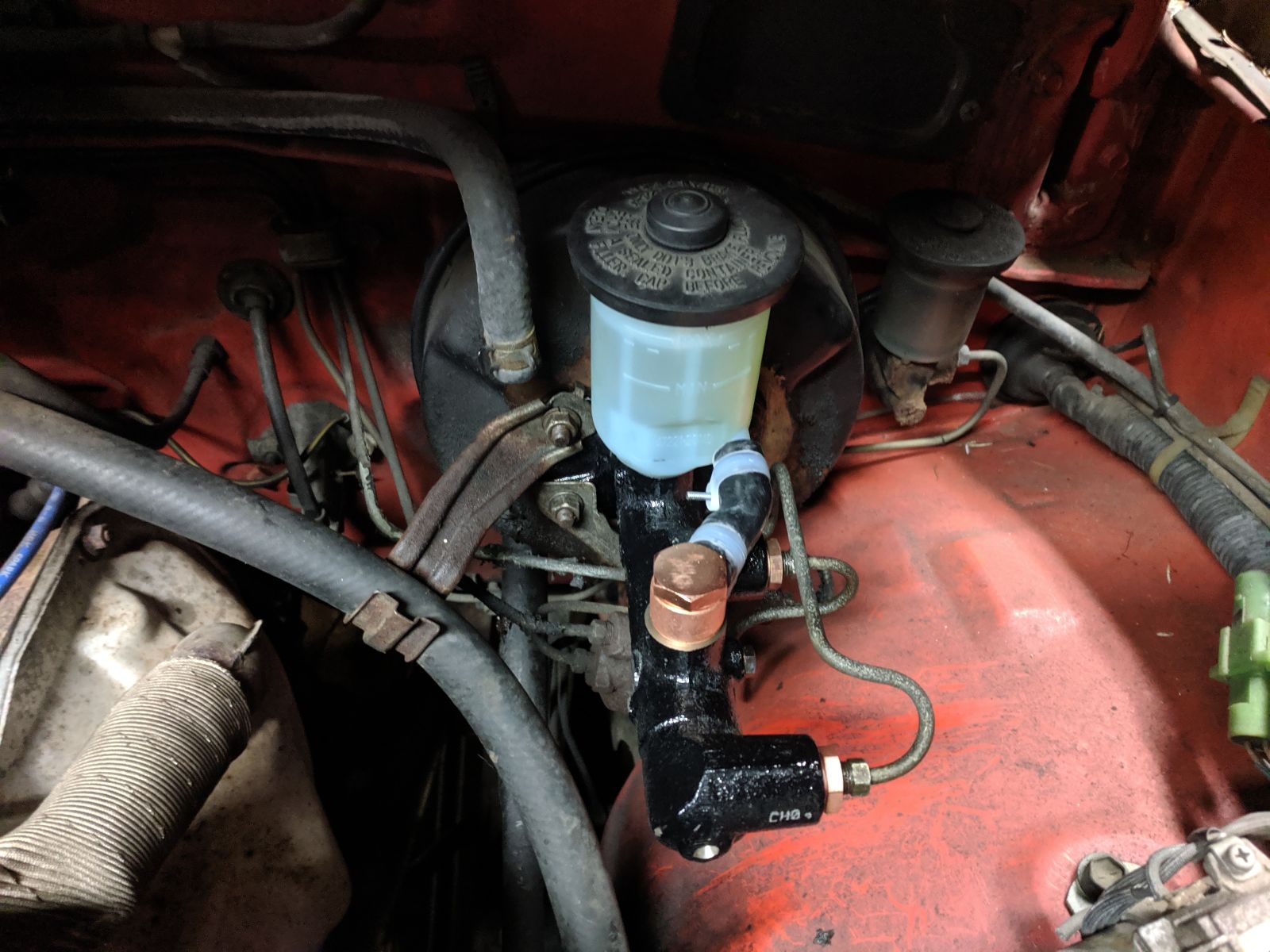 New cylinder on, reused the OEM cap.