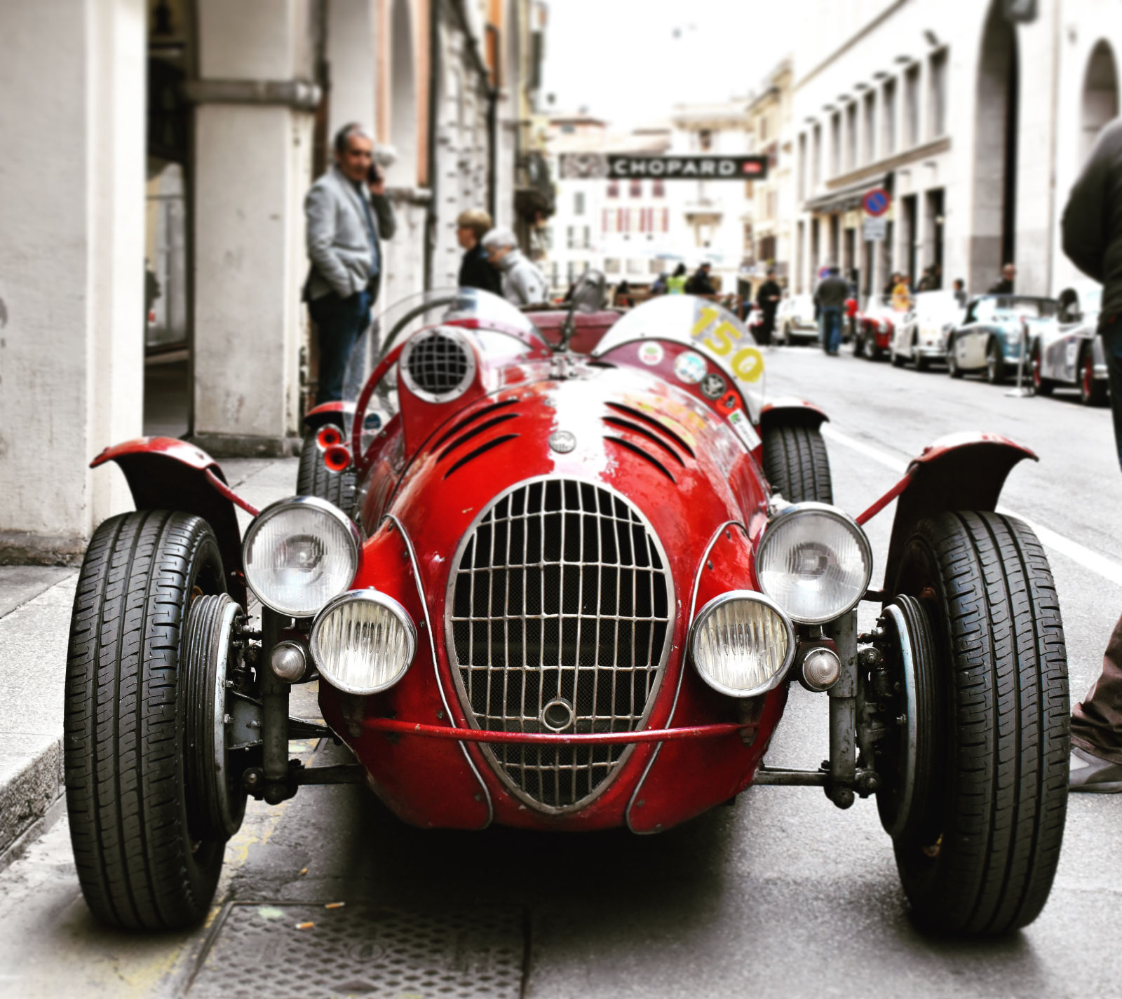 Stunning one of a kind 1948 AMP Alfa Maserati Prete 2500. This car would be wrapped around a tree by the third day of the race because the Mille Miglia is not for the faint of heart.