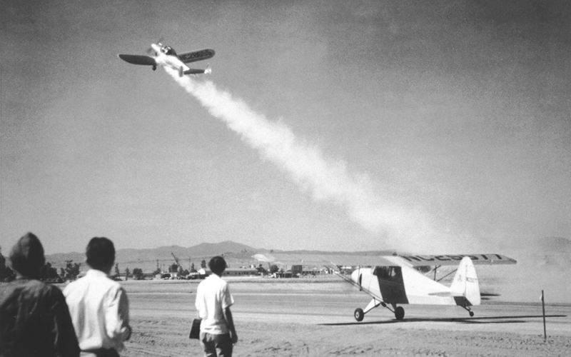 America’s first rocket-assisted takeoff was performed by an ERCO Ercoupe fitted with a solid propellent booster. The Ercoupe took off from March Field, California on August 12, 1941, piloted by Captain Homer A. Boushey Jr. (NASA)