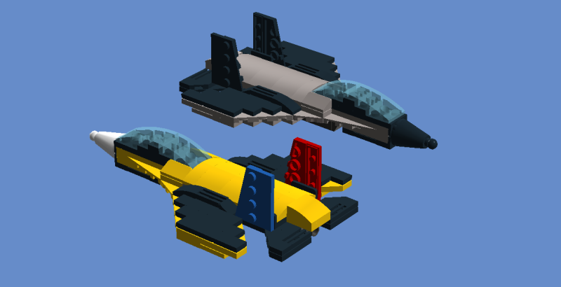 Illustration for article titled I made a jet fighter in LEGO Digital Designer