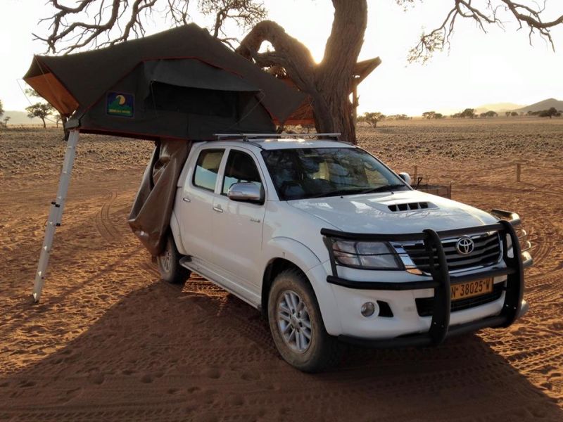 Our rented Hi-Lux from a couple of years ago, posing in Namibia. Photo - Steve Edwards