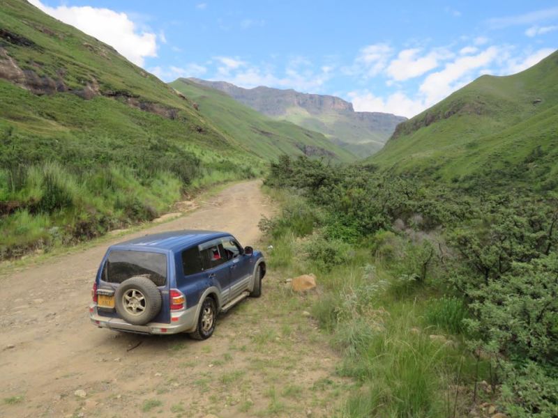 The Pajero in Lesotho, a country we really hope to visit.