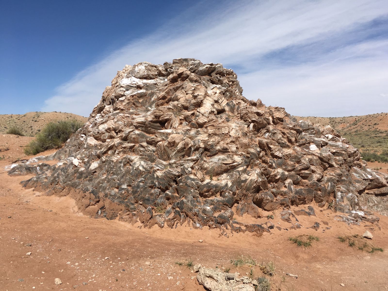 The Glass Mountain - a concentrated formation of gypsum crystals, Cathedral Valley.