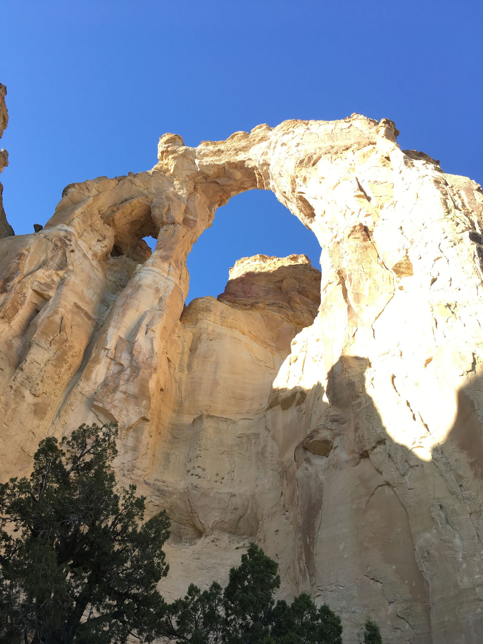 Grosvenor Arch from below.