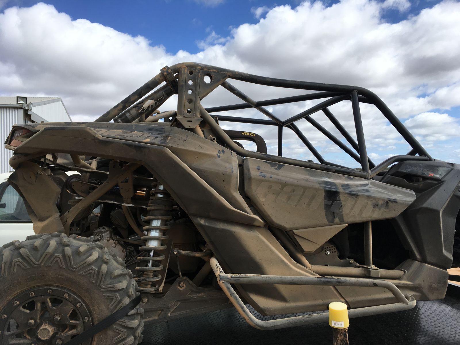 Dinged in roll cage.
