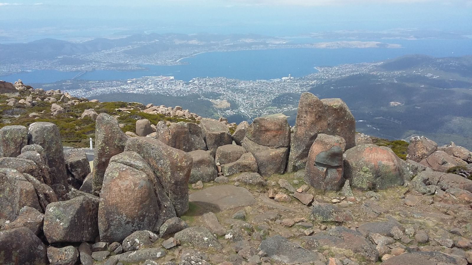 Hobart, from the top of Mt. Wellington