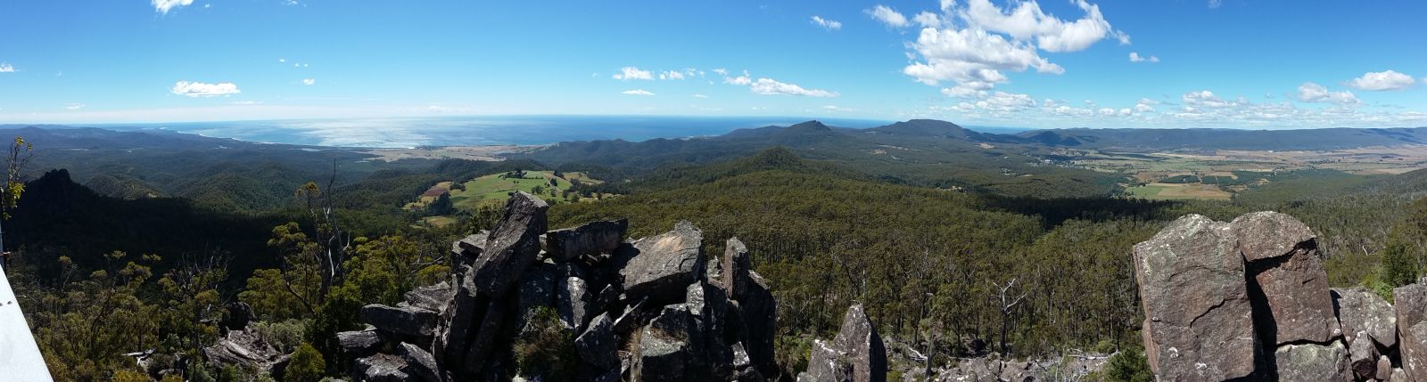 The view from South Sister overlooking St. Mary’s, eastern Tasmania
