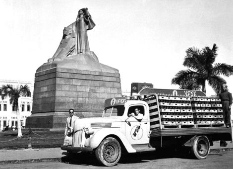 A Coca-Cola truck delivering in Egypt, 1950s