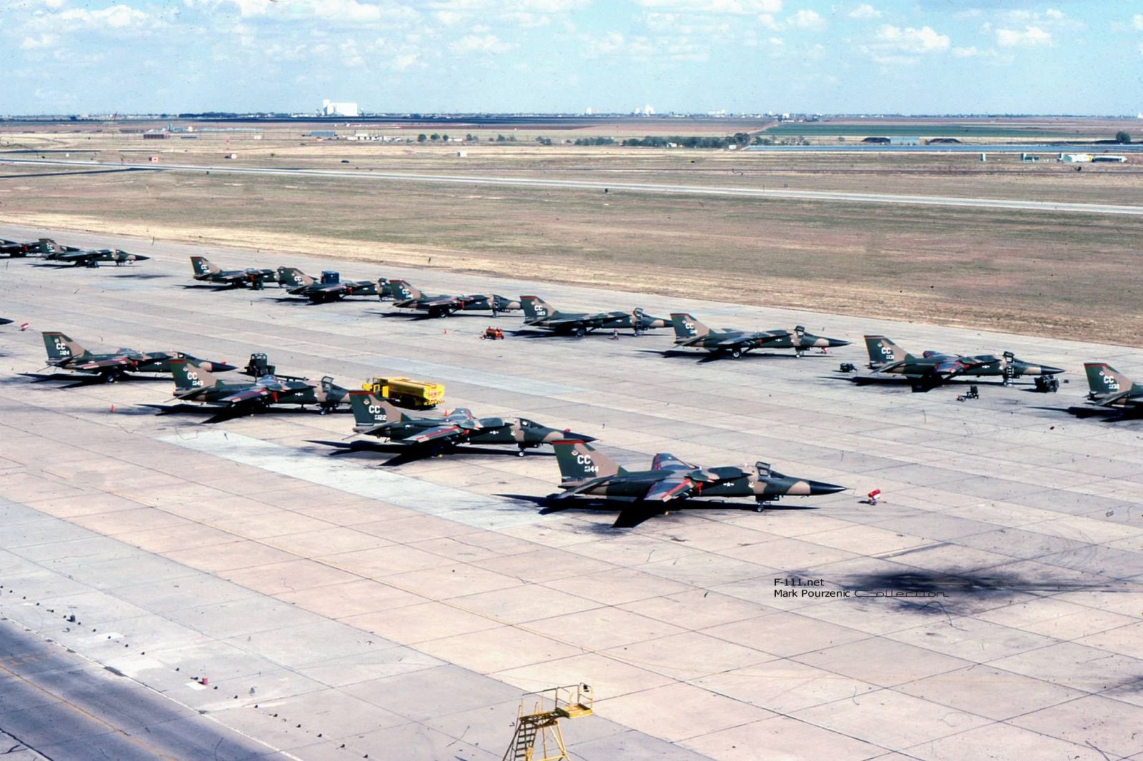 F-111Ds lined up at Cannon AFB