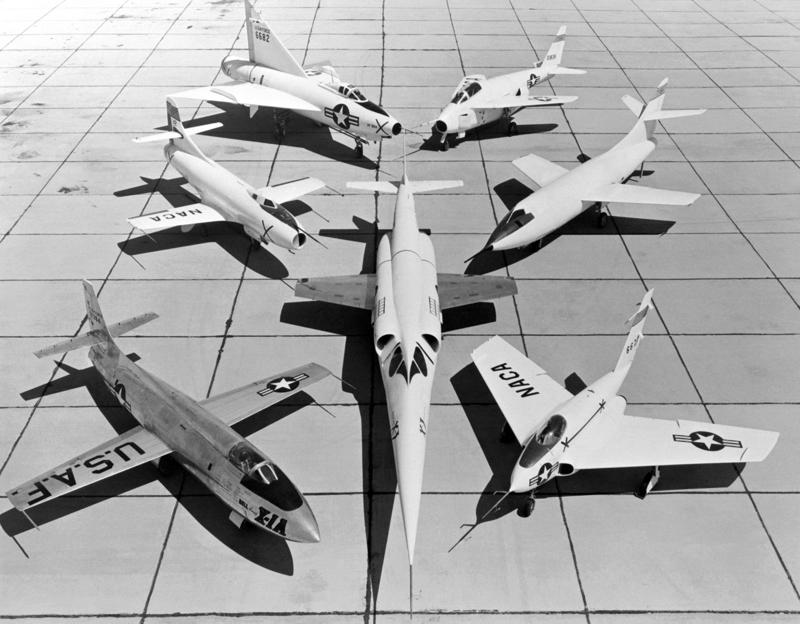 1953 NACA experimental aircraft group shot