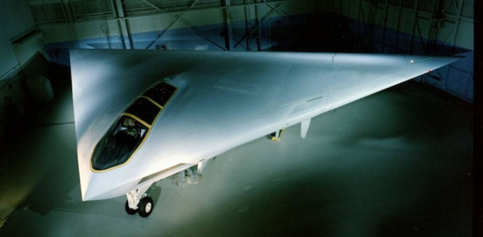 A full-scale mockup of the A-12 Avenger II was built by General Dynamics