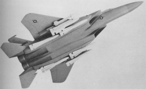 Scale model of the F-15N-PHX showing AIM-54 mounts