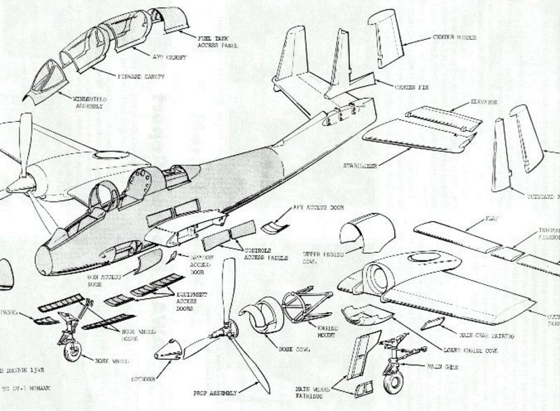 Exploded diagram of the Grumman Model 134R