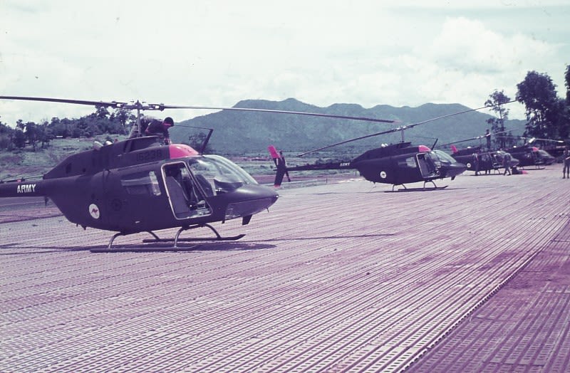 OH-58A belonging to the Australian Army at Nui Dat in 1971